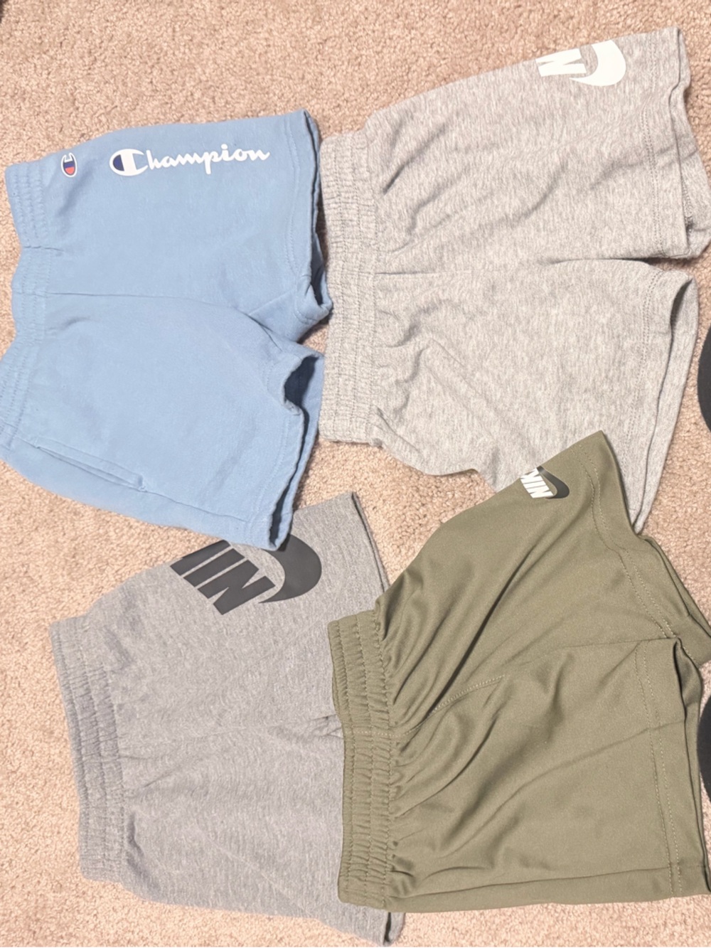 Three Nike & 1 Champion 3T Shorts